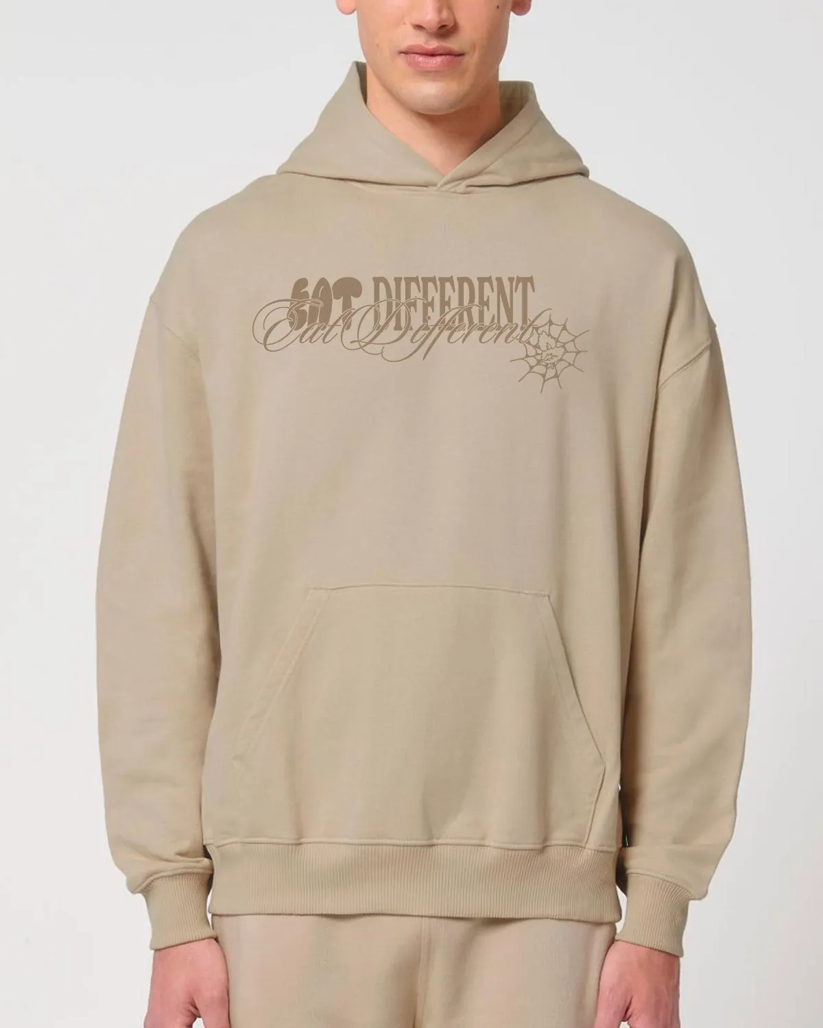 Eat Different Deluxe Organic Box Hoodie - Sand