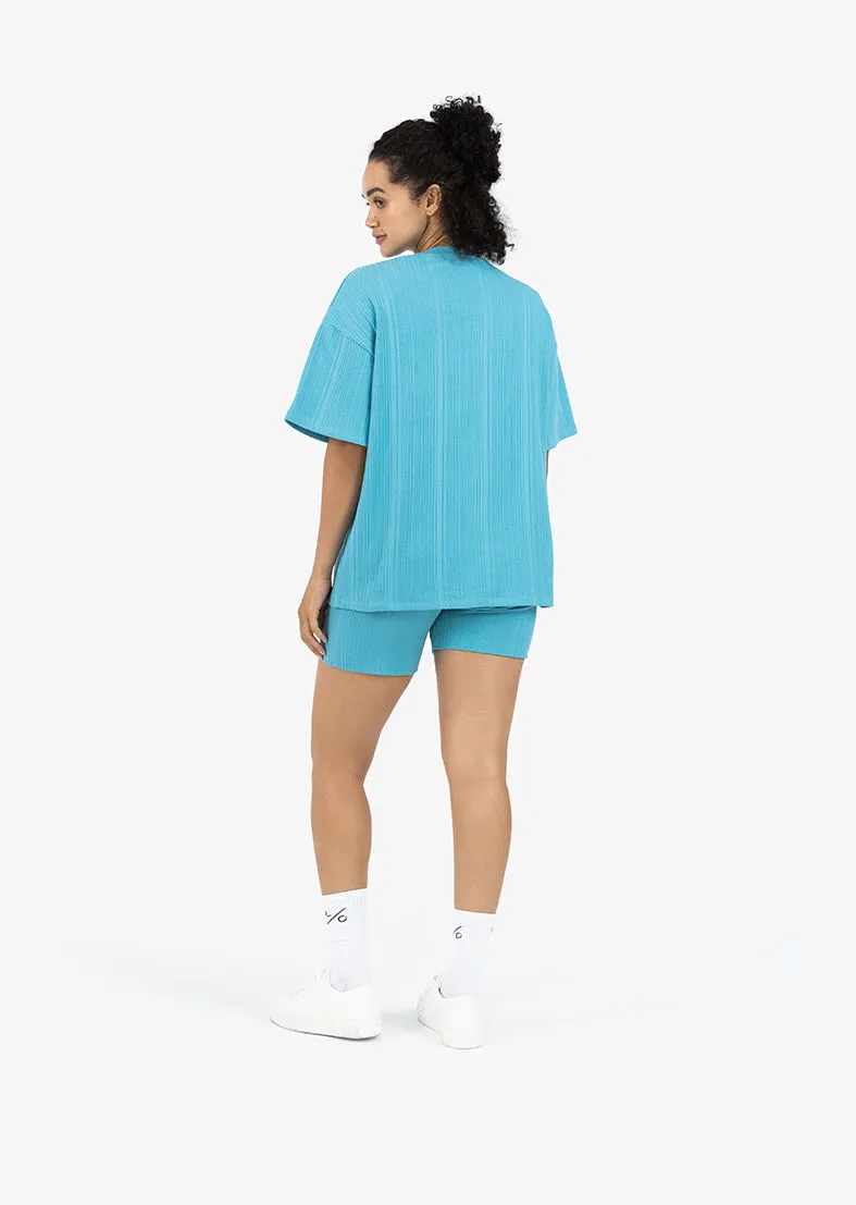 Embody Rib Tee Sea Blue Final Sale