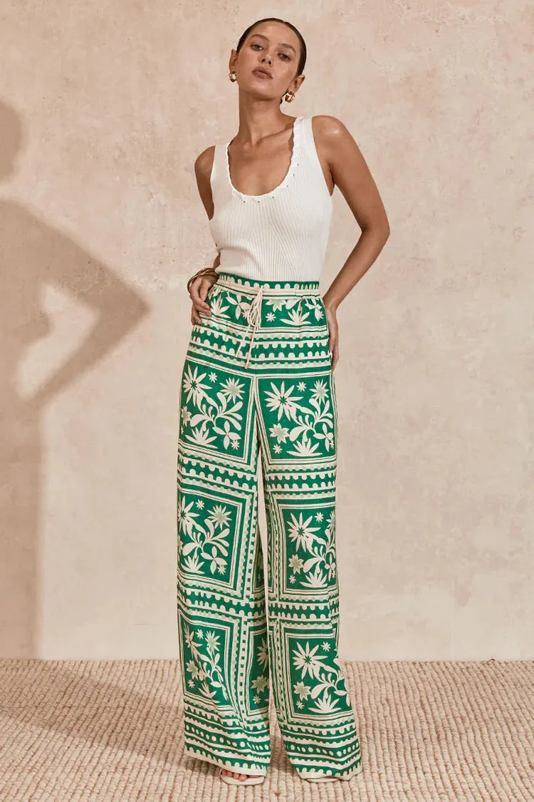 Emerald Tile Losas Wide Leg Pant