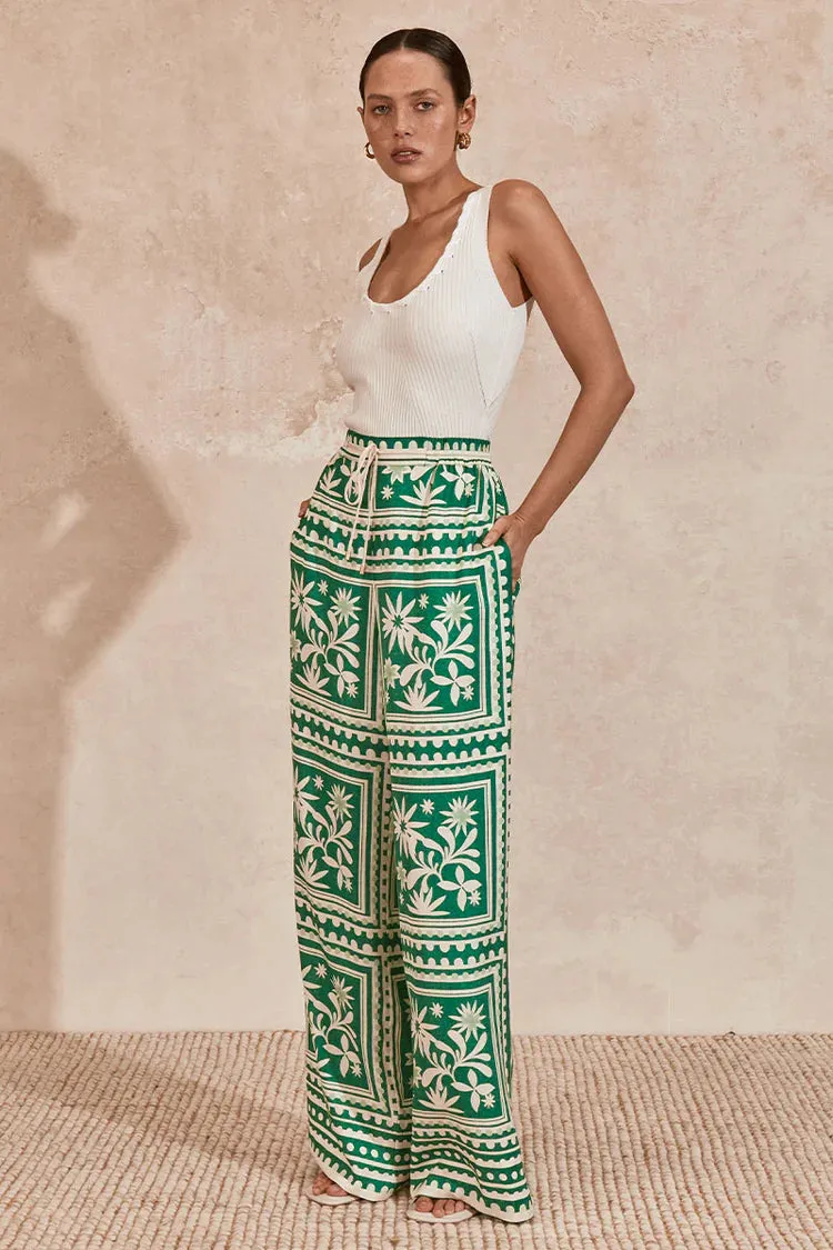 Emerald Tile Losas Wide Leg Pant