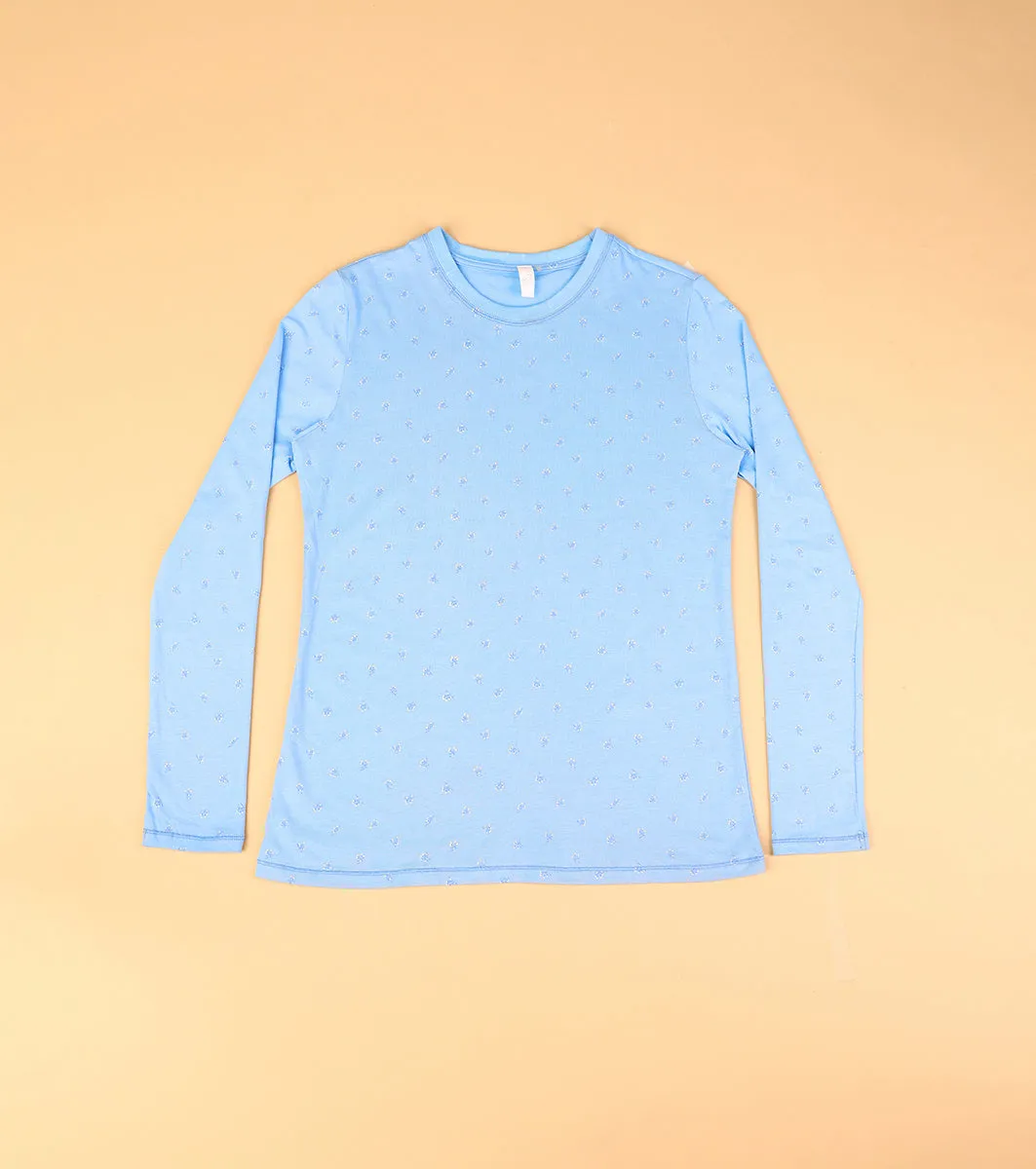 Enamor E257 Essentials Cotton Long Sleeve Crew Tee