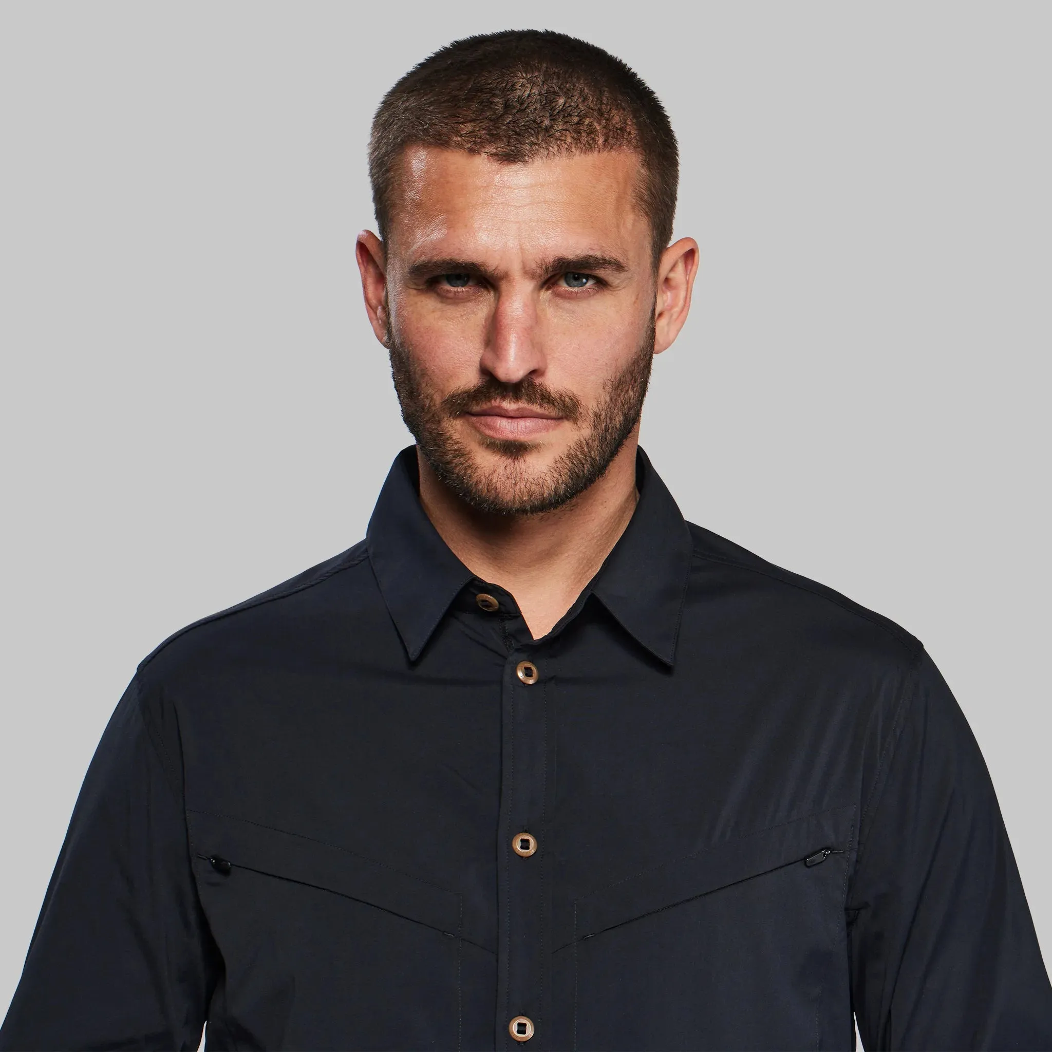 Equator Shirt with Collar. Black edition