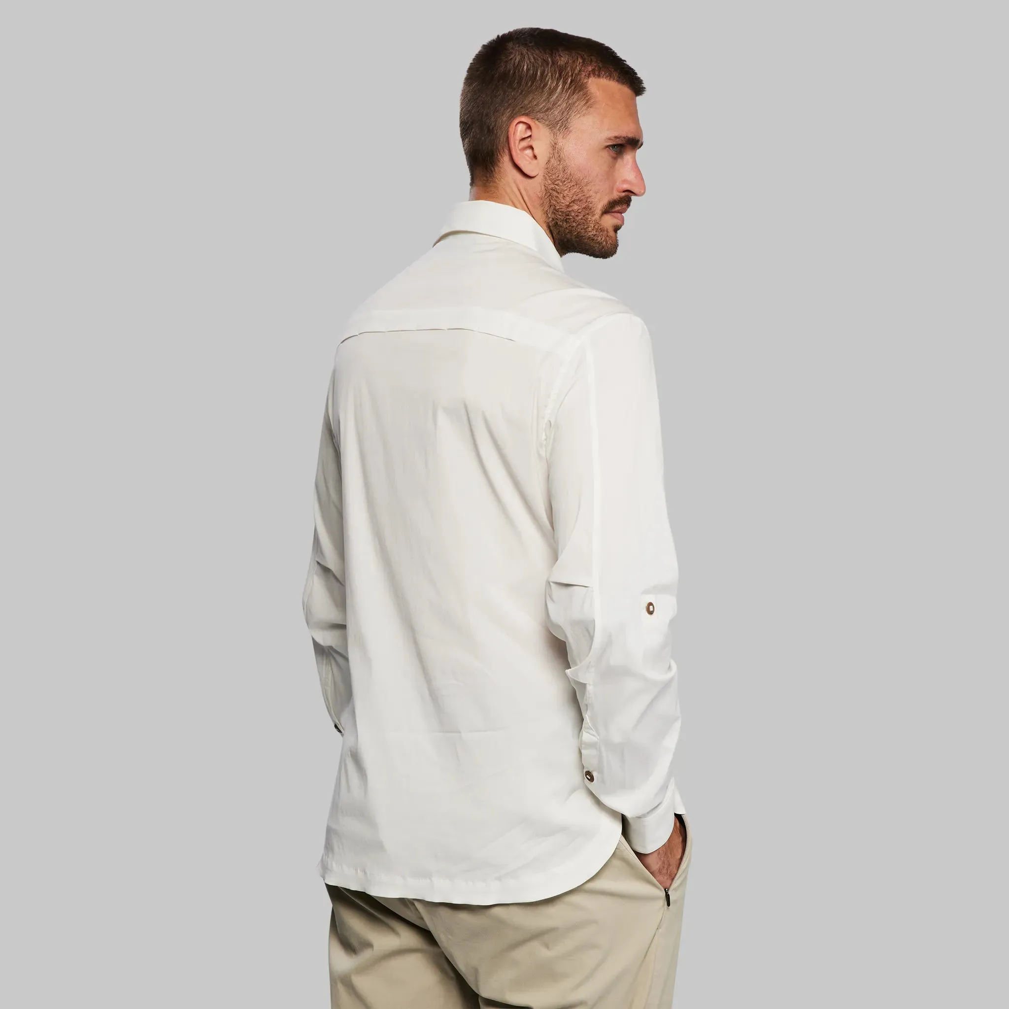 Equator Shirt with Collar. White edition