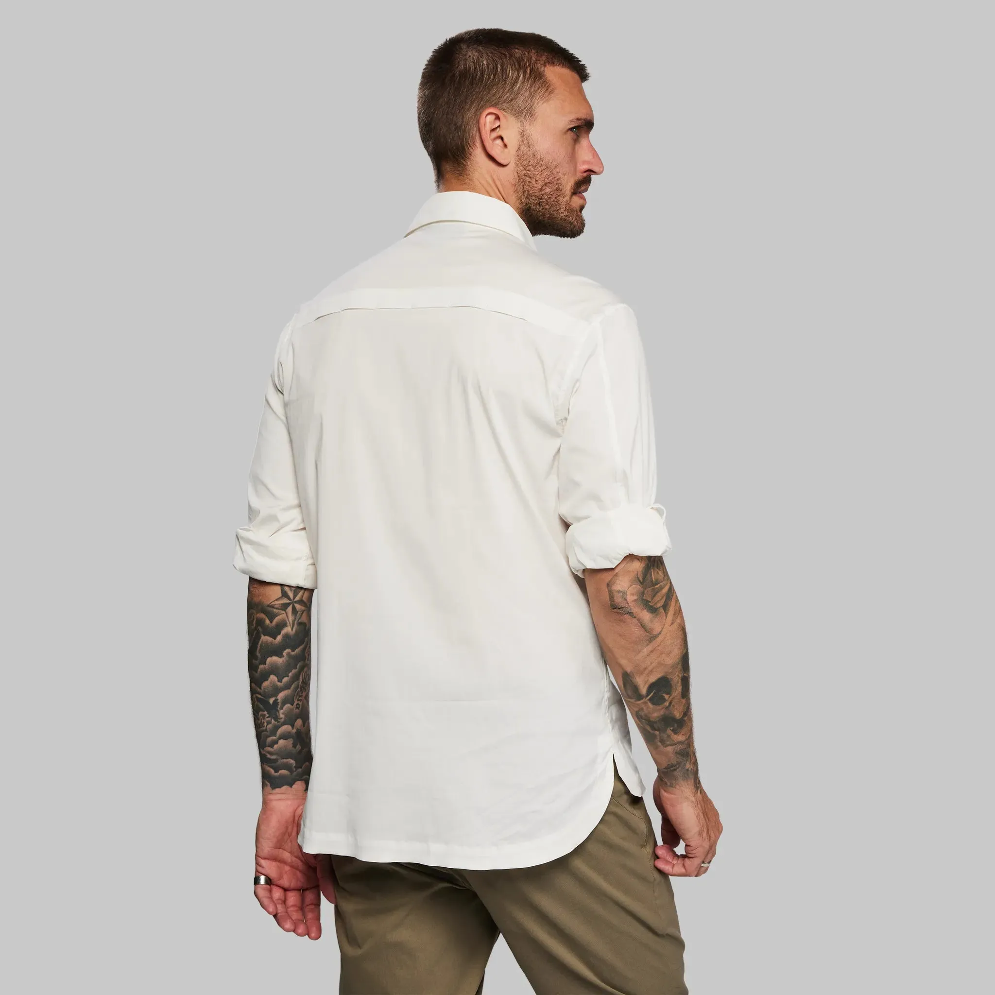 Equator Shirt with Collar. White edition