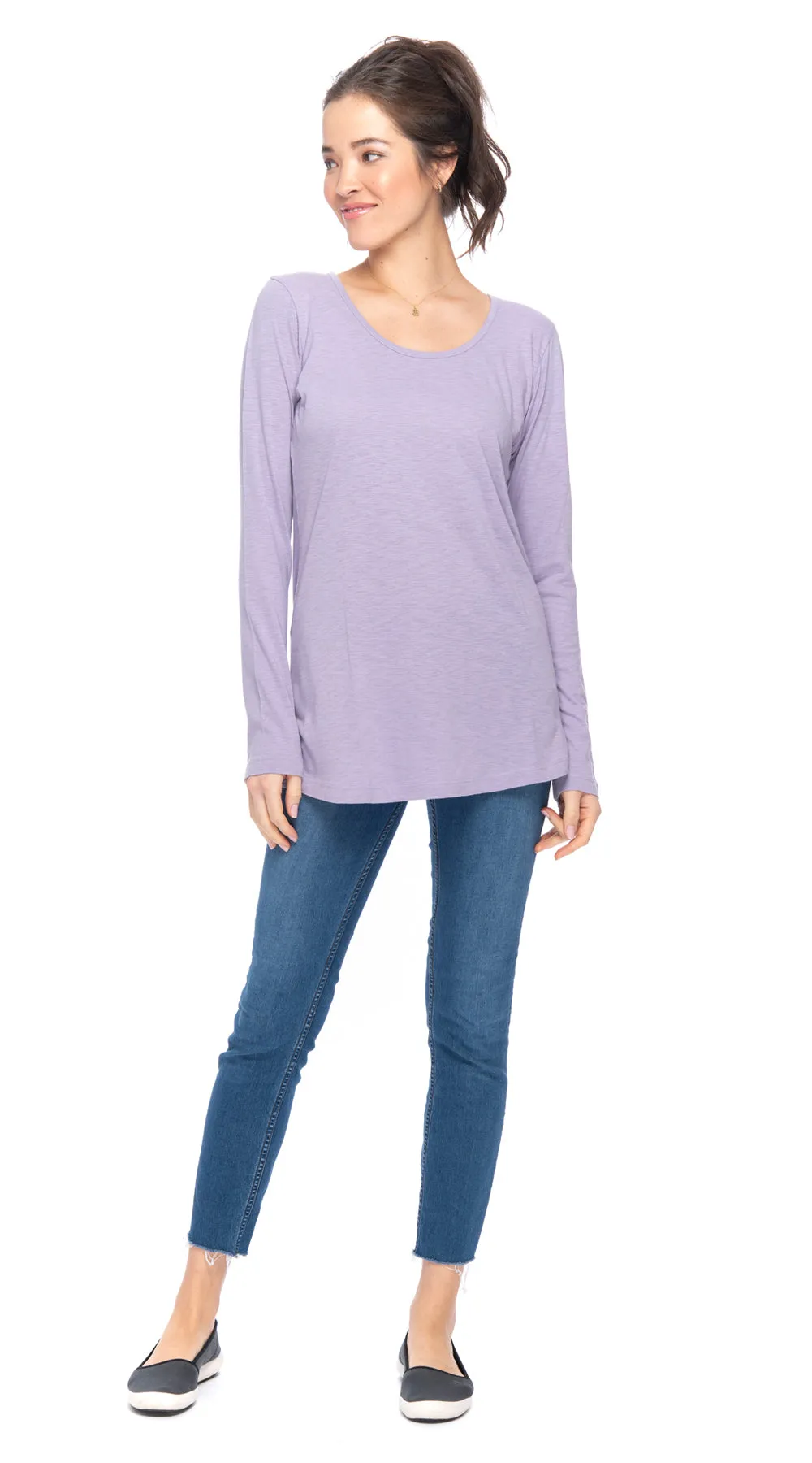 Essential Top - wisteria - organic cotton