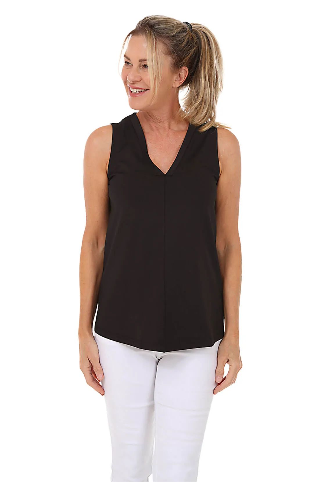 Essentials Color Solid UPF50  Sleeveless Top