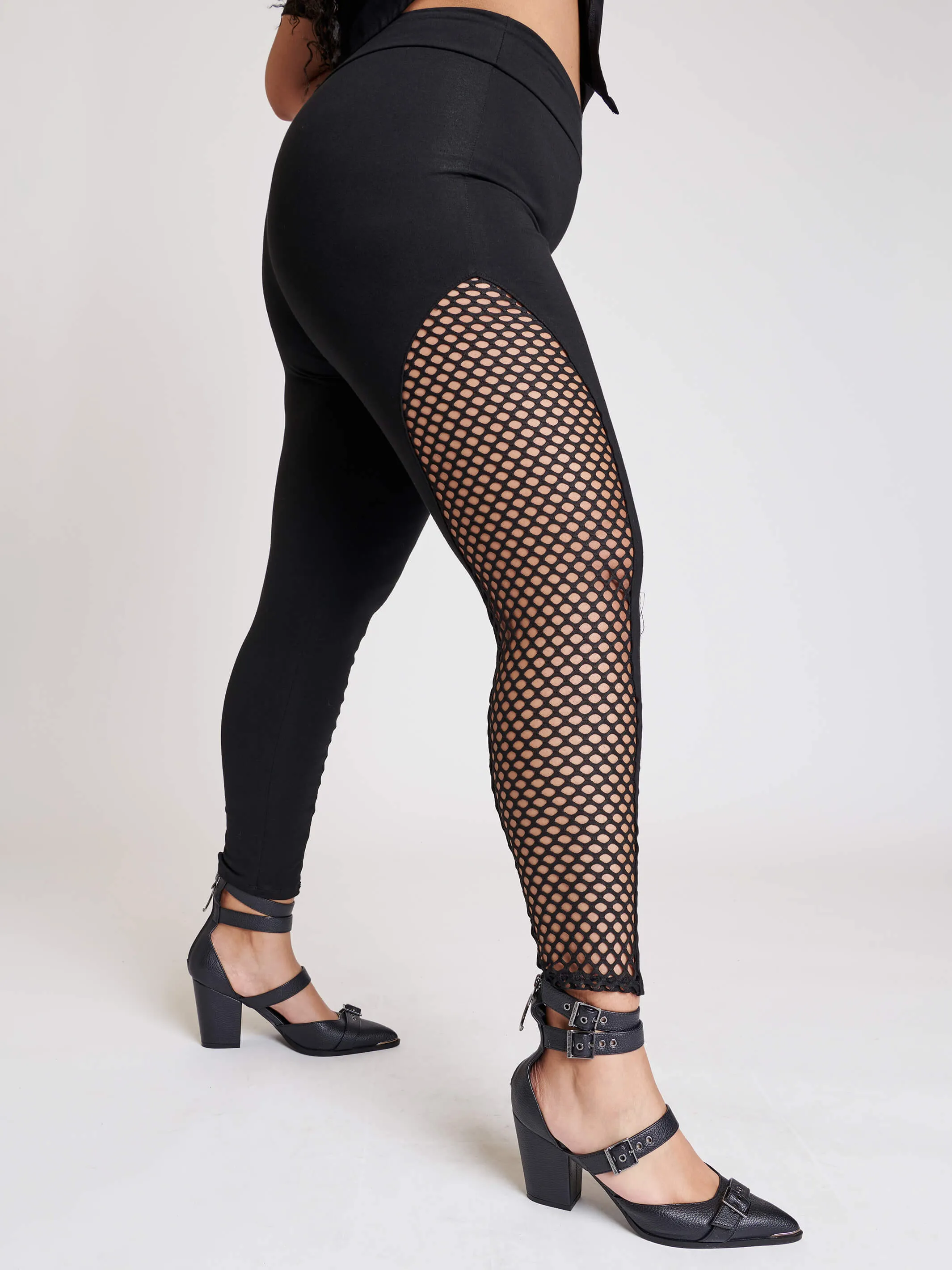 Fishnet Inset Legging