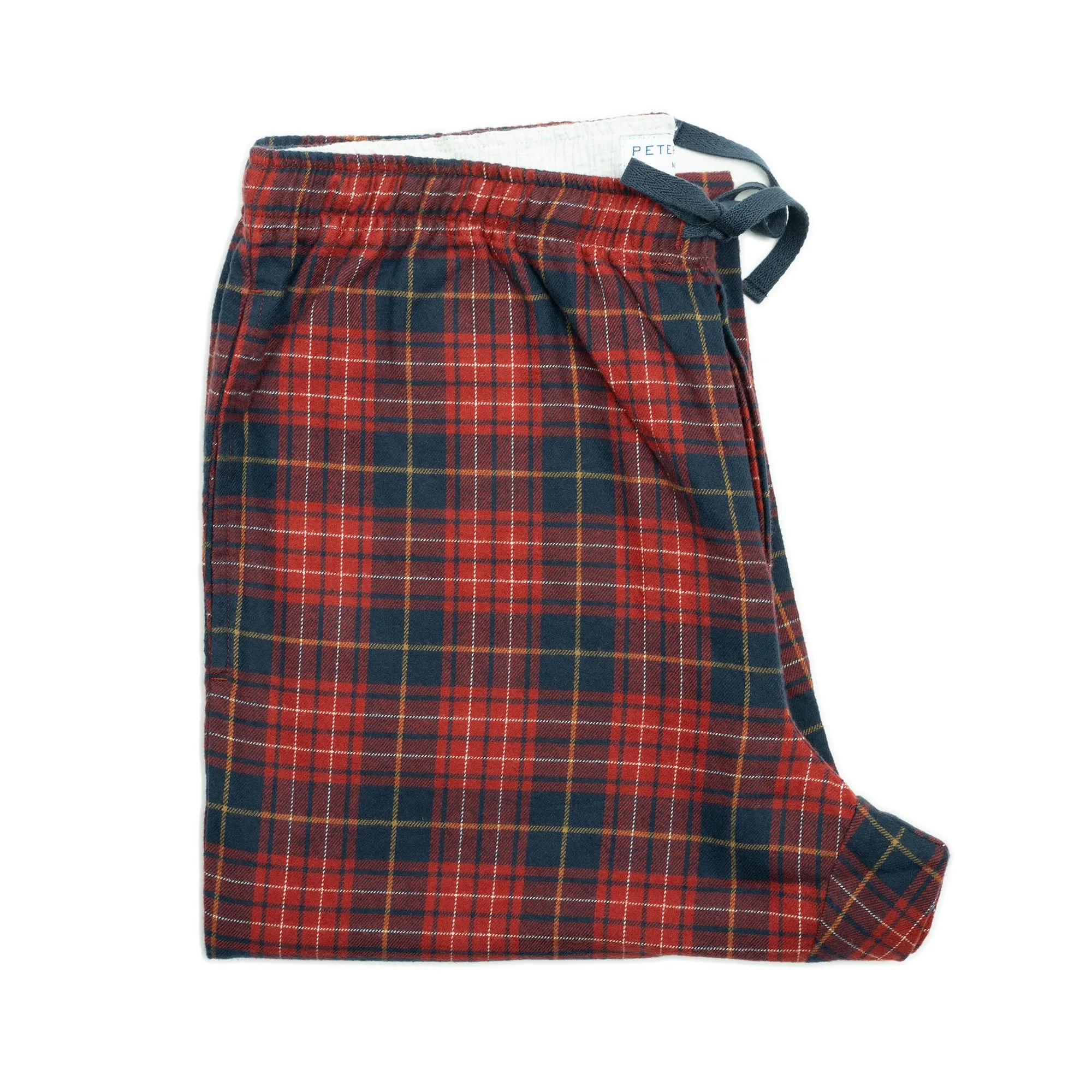 Flannel Pajama Pants - Navy Red Check