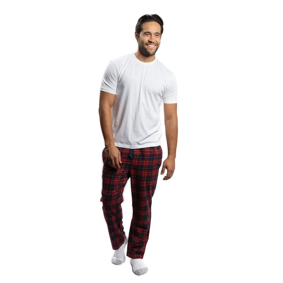 Flannel Pajama Pants - Navy Red Check