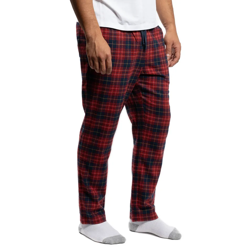 Flannel Pajama Pants - Navy Red Check