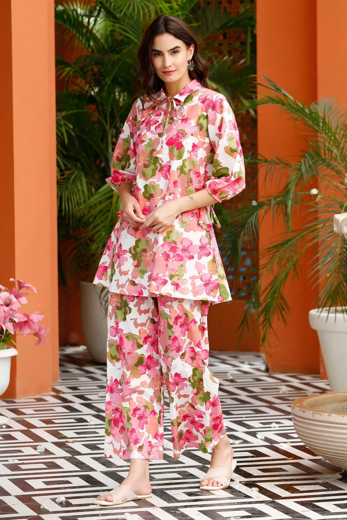 Floral Mirage Cotton Co-ord Set