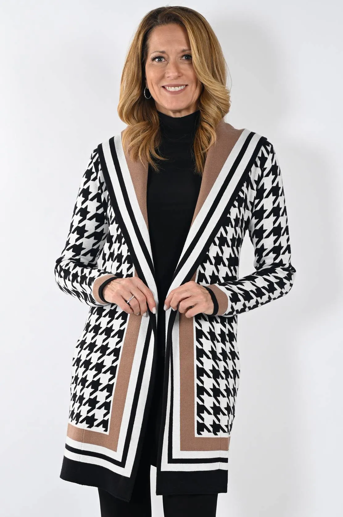 Frank Lyman - 233881U Houndstooth Coatigan