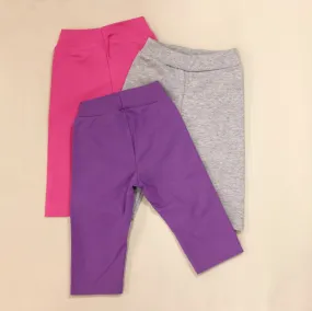 Fuchsia Baby Pants 3-pack