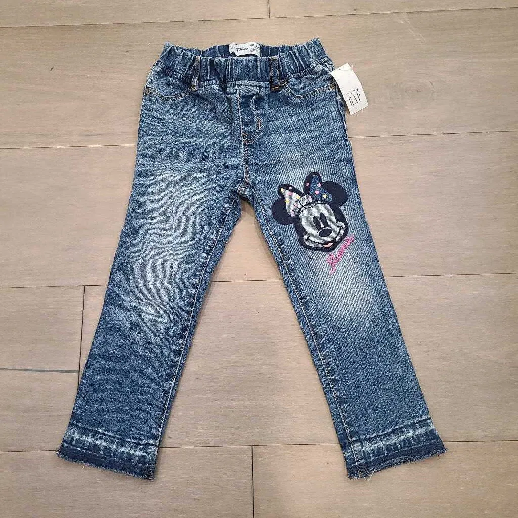 Gap Disney Minnie Mouse pull up stretch jeans 4T