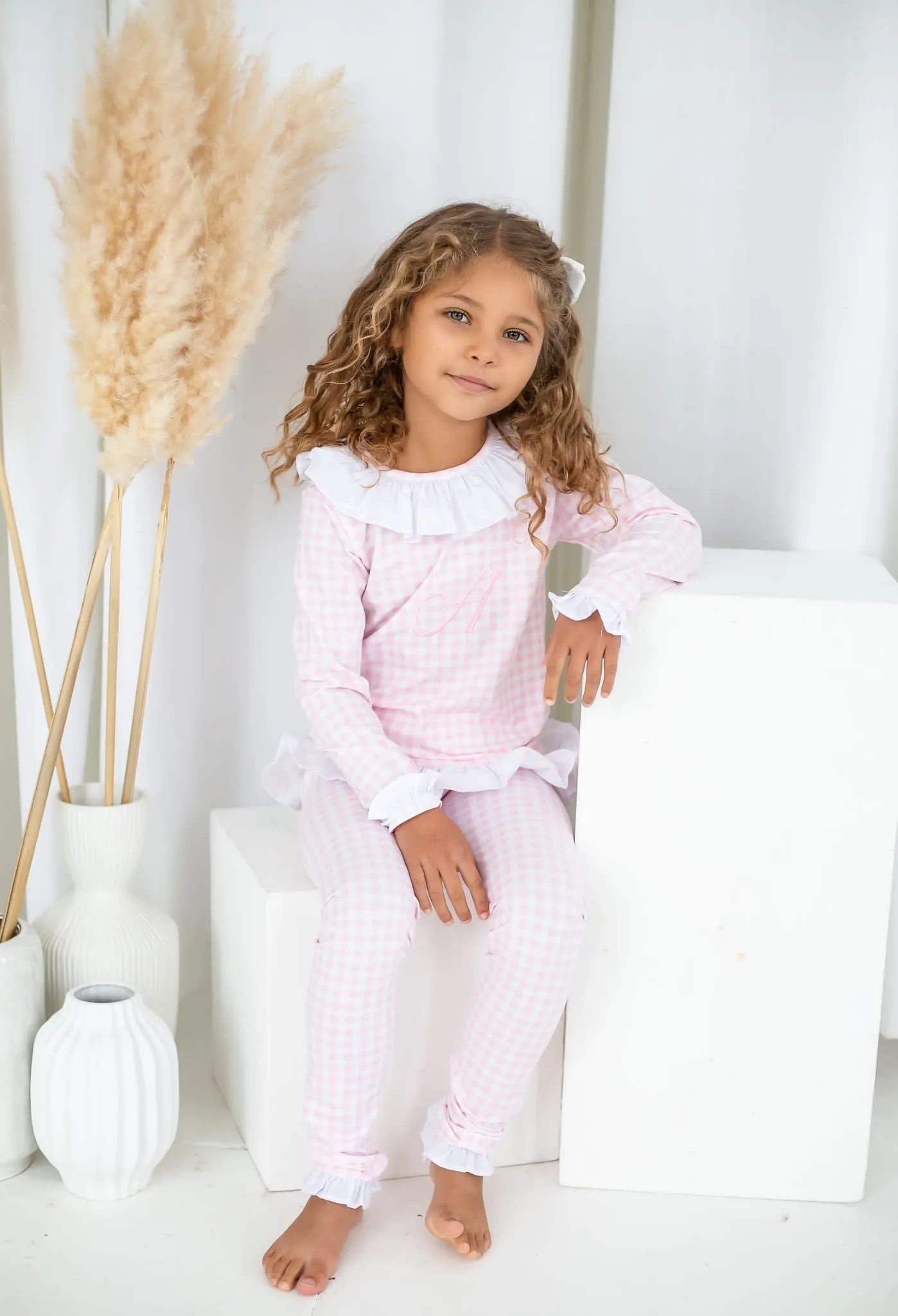 Girls Pink Gingham Dreams Set