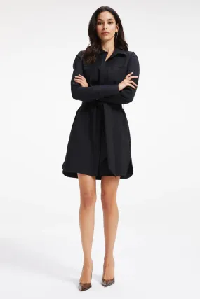 Good American POPLIN SHIRT DRESS - Black