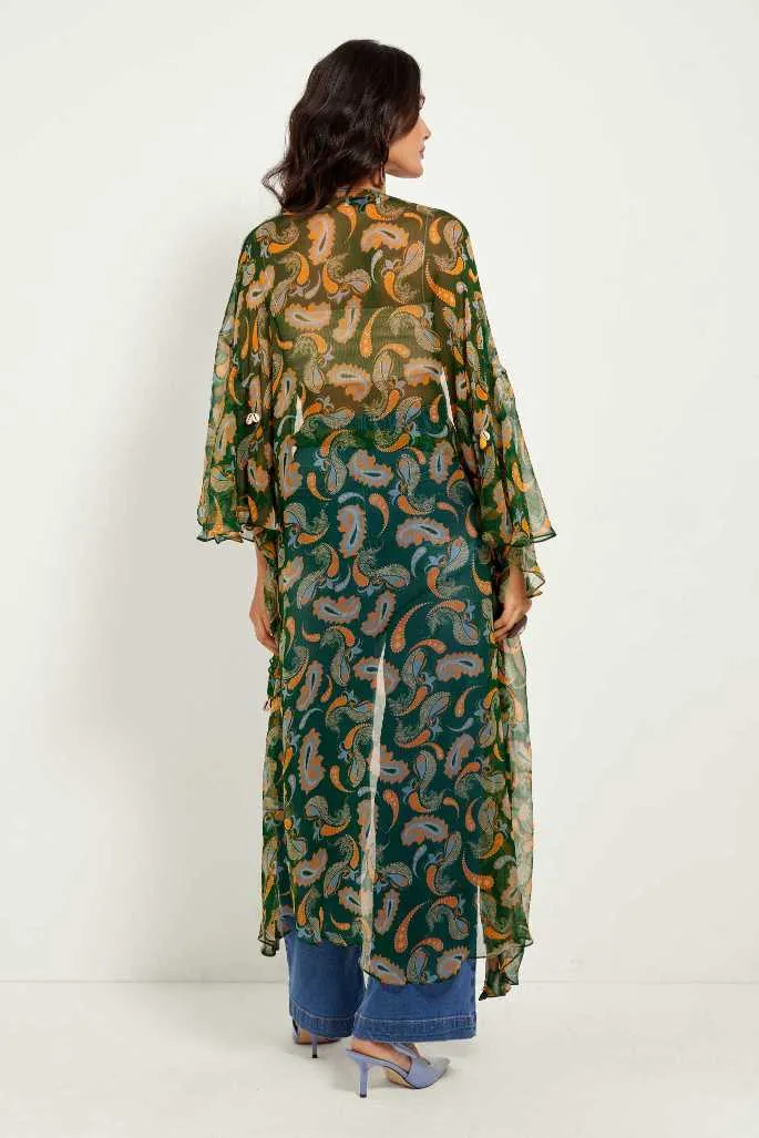 Green Paisley Duster