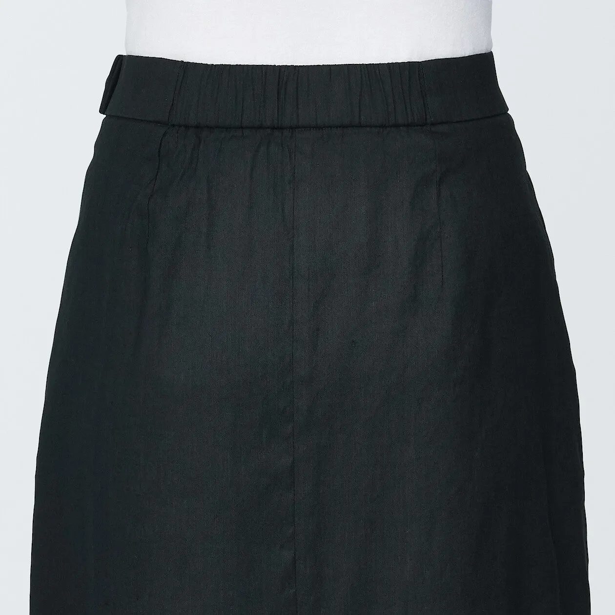 Hemp Blend Stretch Straight Maxi Skirt