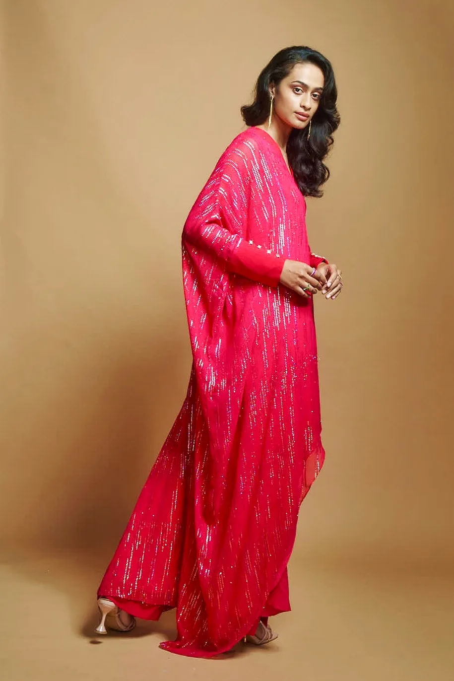 HOT PINK PATHANI TUNIC