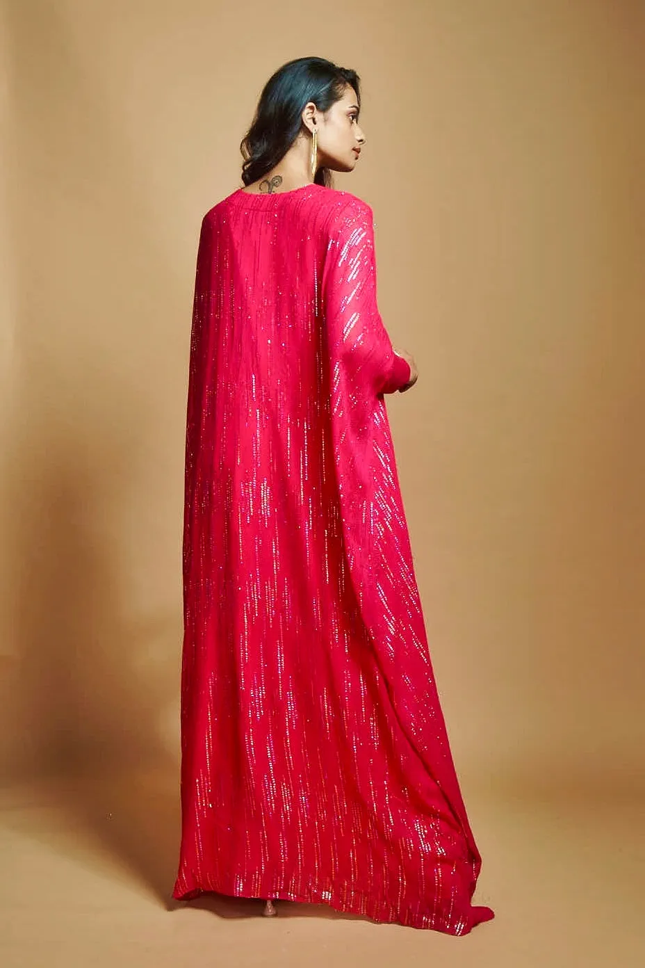 HOT PINK PATHANI TUNIC