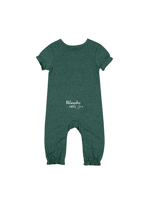 Infant Girls Rock Star Ruffle Milwaukee Bucks Onesie