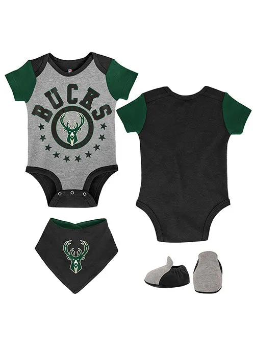 Infant Outerstuff Scoring Streak Milwaukee Bucks 3-Piece Onesie Set