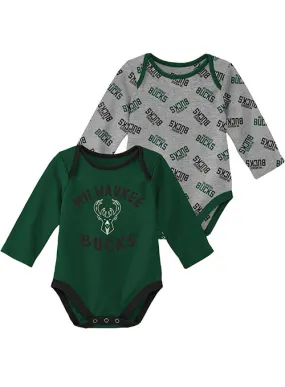 Infant Outerstuff Triple Double Milwaukee Bucks 2-Piece Onesie Set