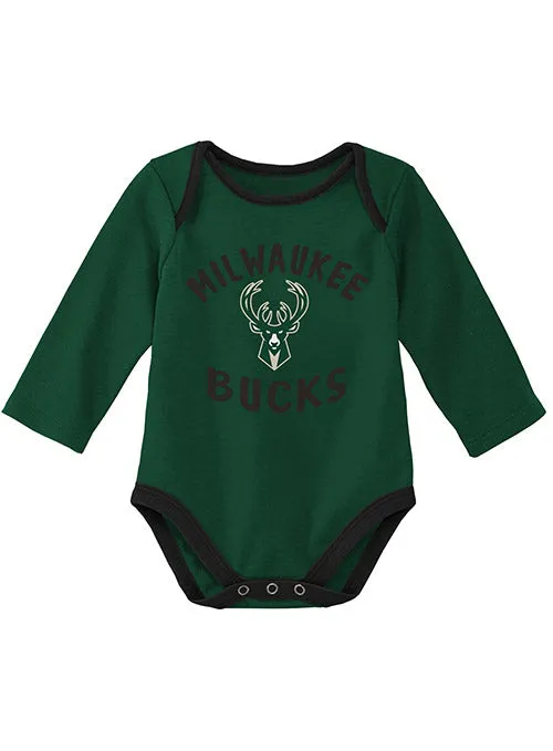 Infant Outerstuff Triple Double Milwaukee Bucks 2-Piece Onesie Set