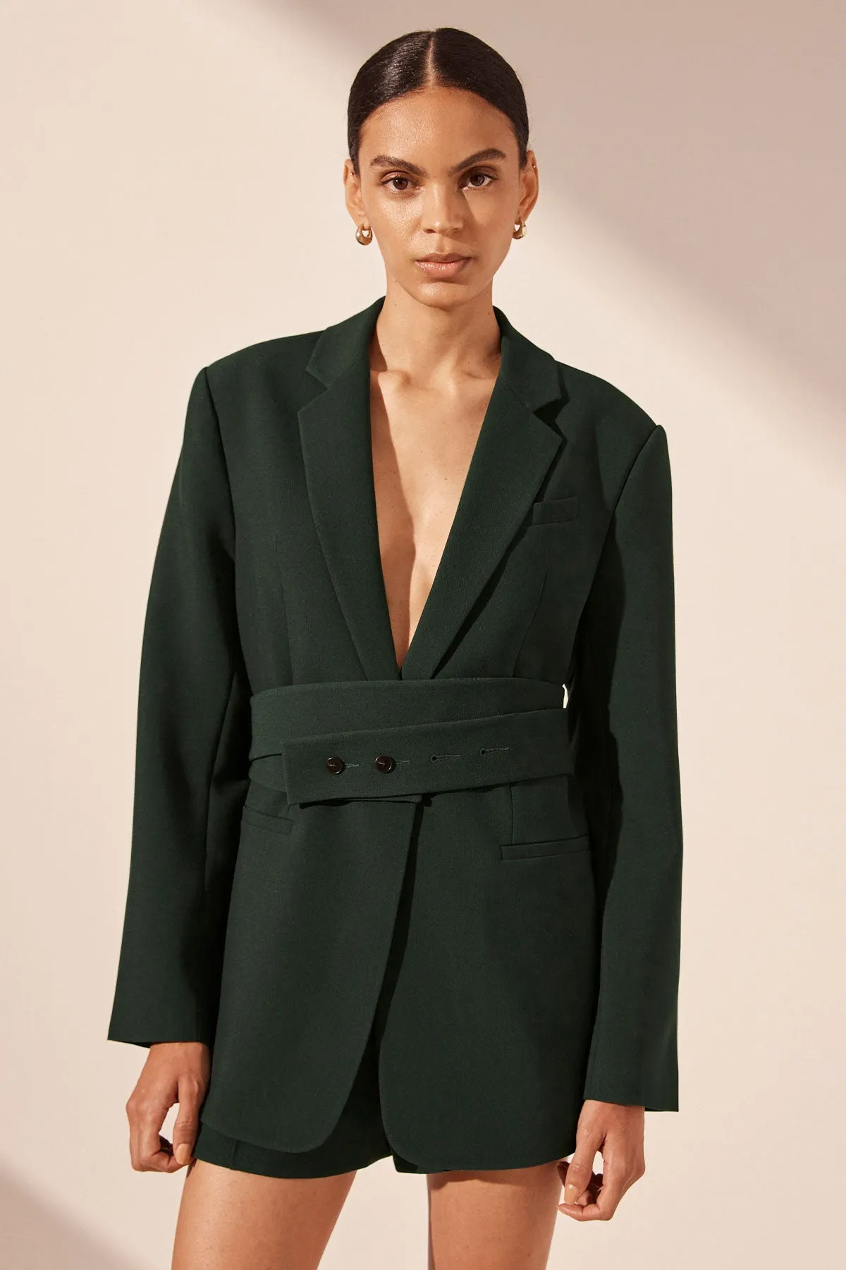 IRENA OVERSIZED TAILORED BLAZER WITH BELT