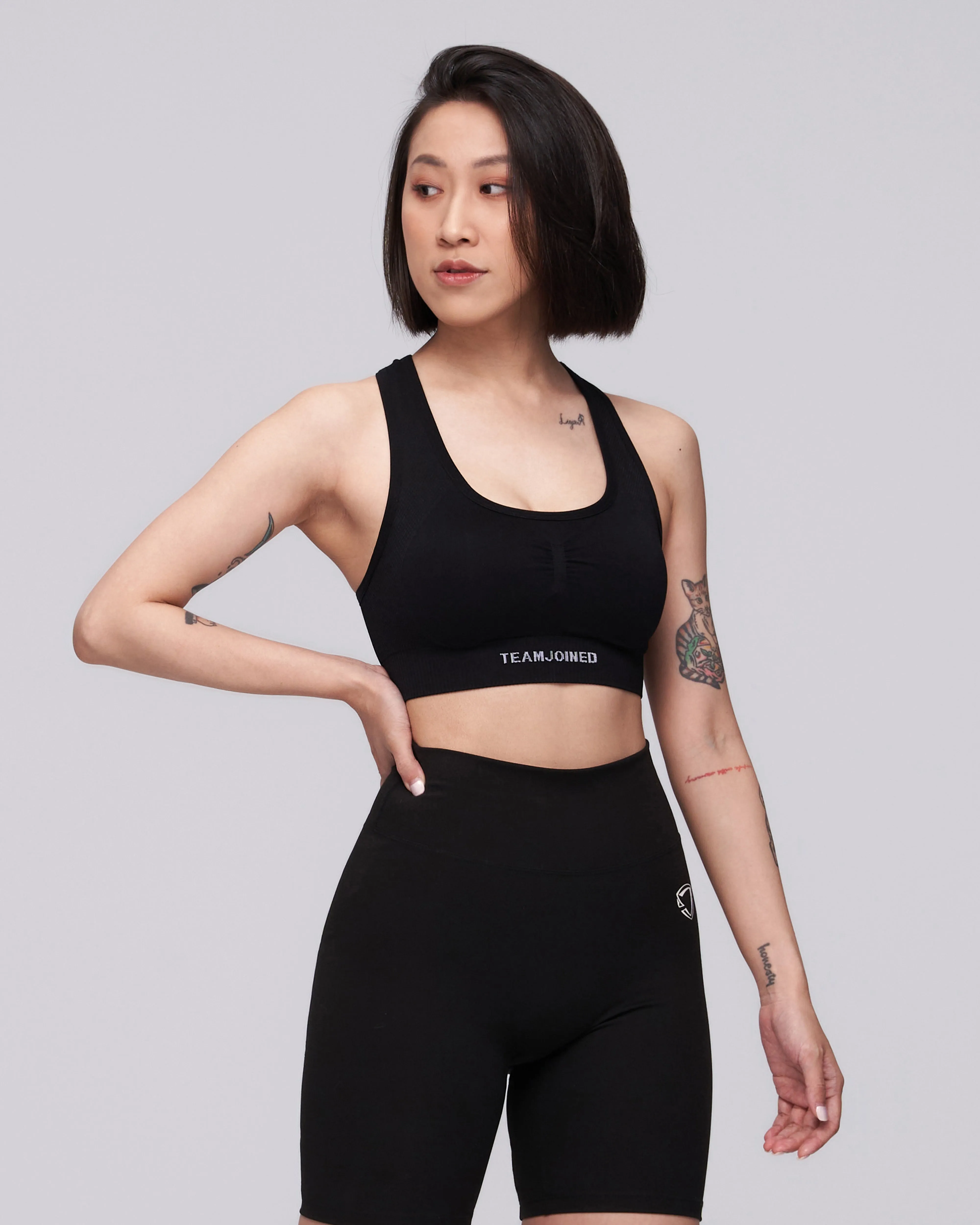 Jacquard Racerback Seamless Sports Bra