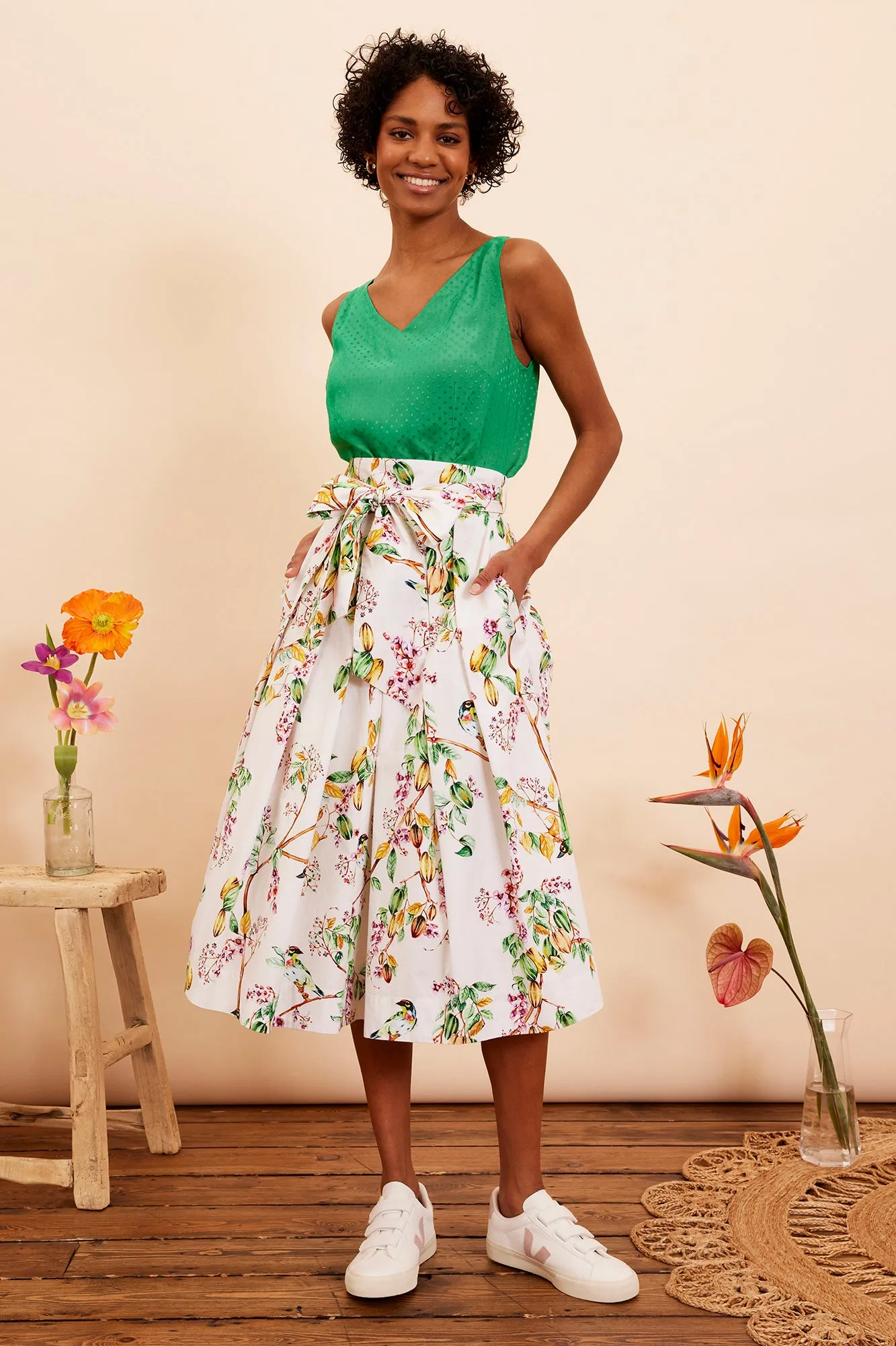 Jemima Gardenia Bird Skirt