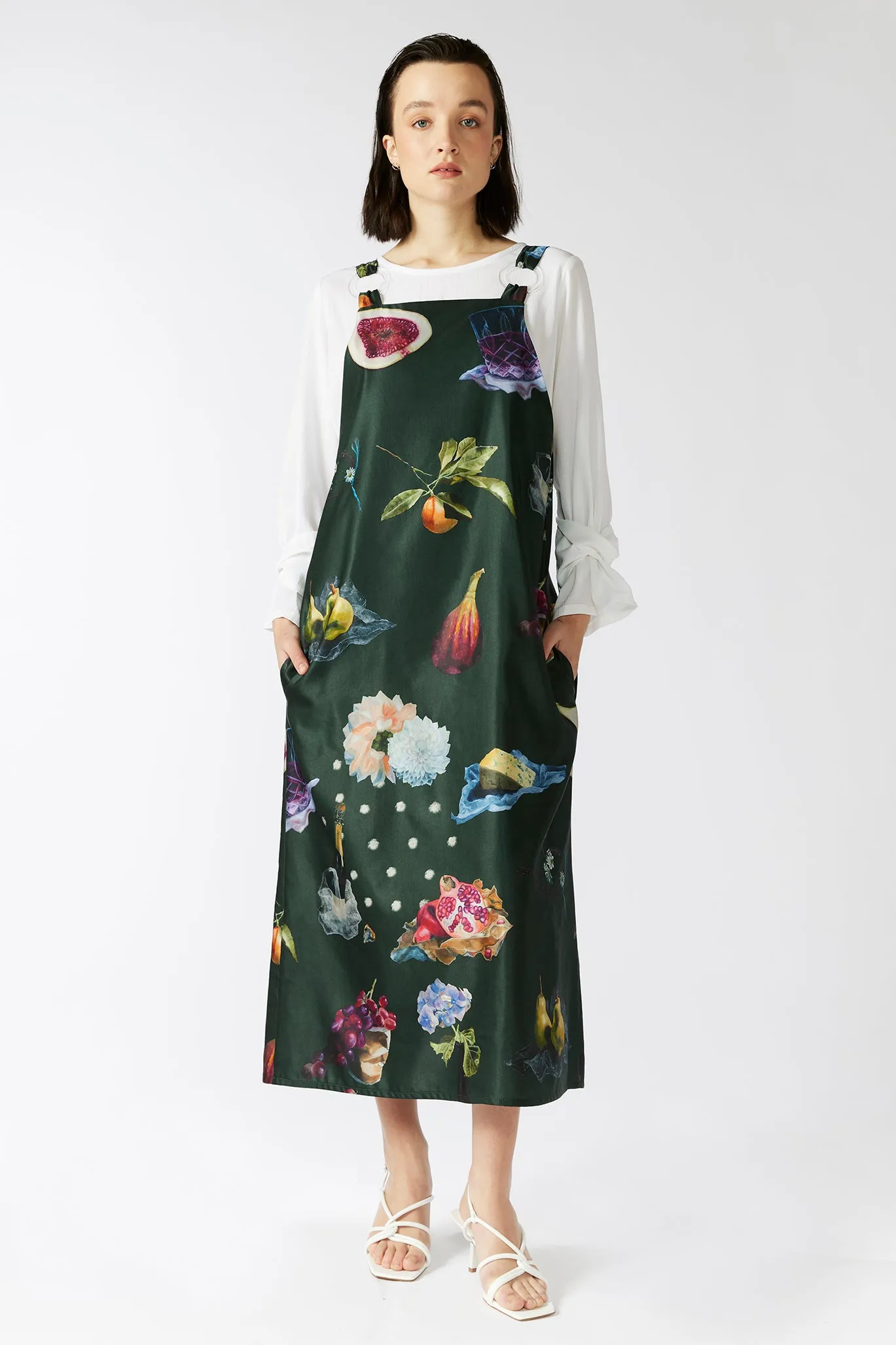 KEEGAN CLASSIC PINAFORE [ Cotton / Silk ~ Picnic Print ]