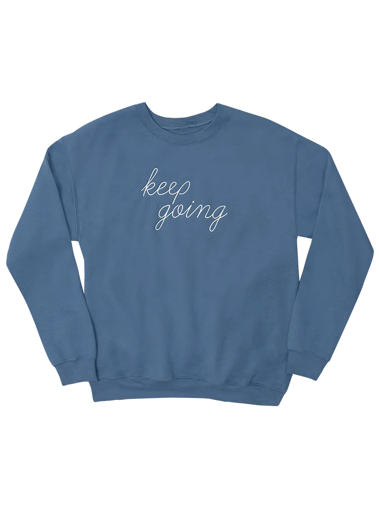 Keep Going Embroidered Sweatshirt