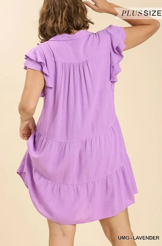 Lavender Linen Blend Dress