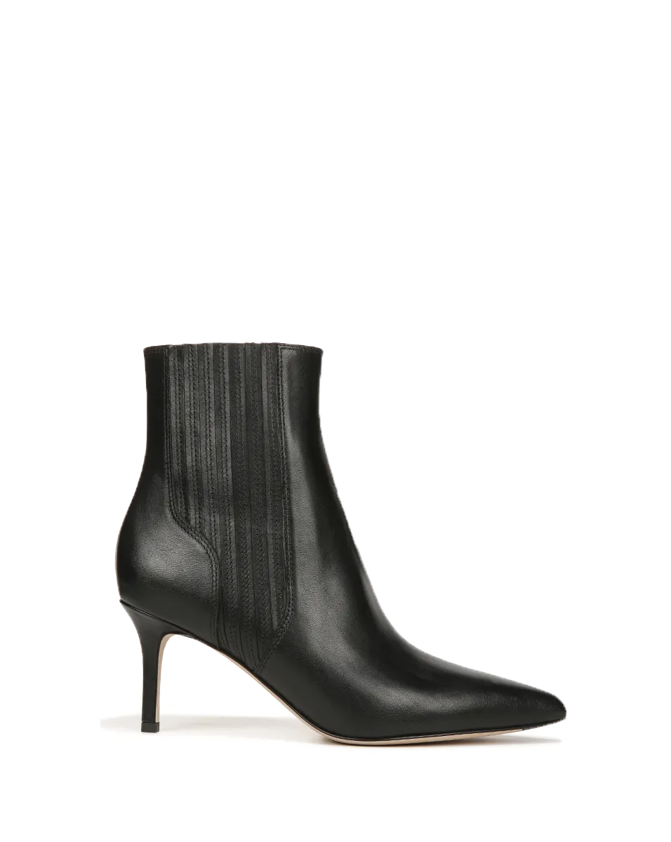 Lisa Leather Mid-Heel Bootie