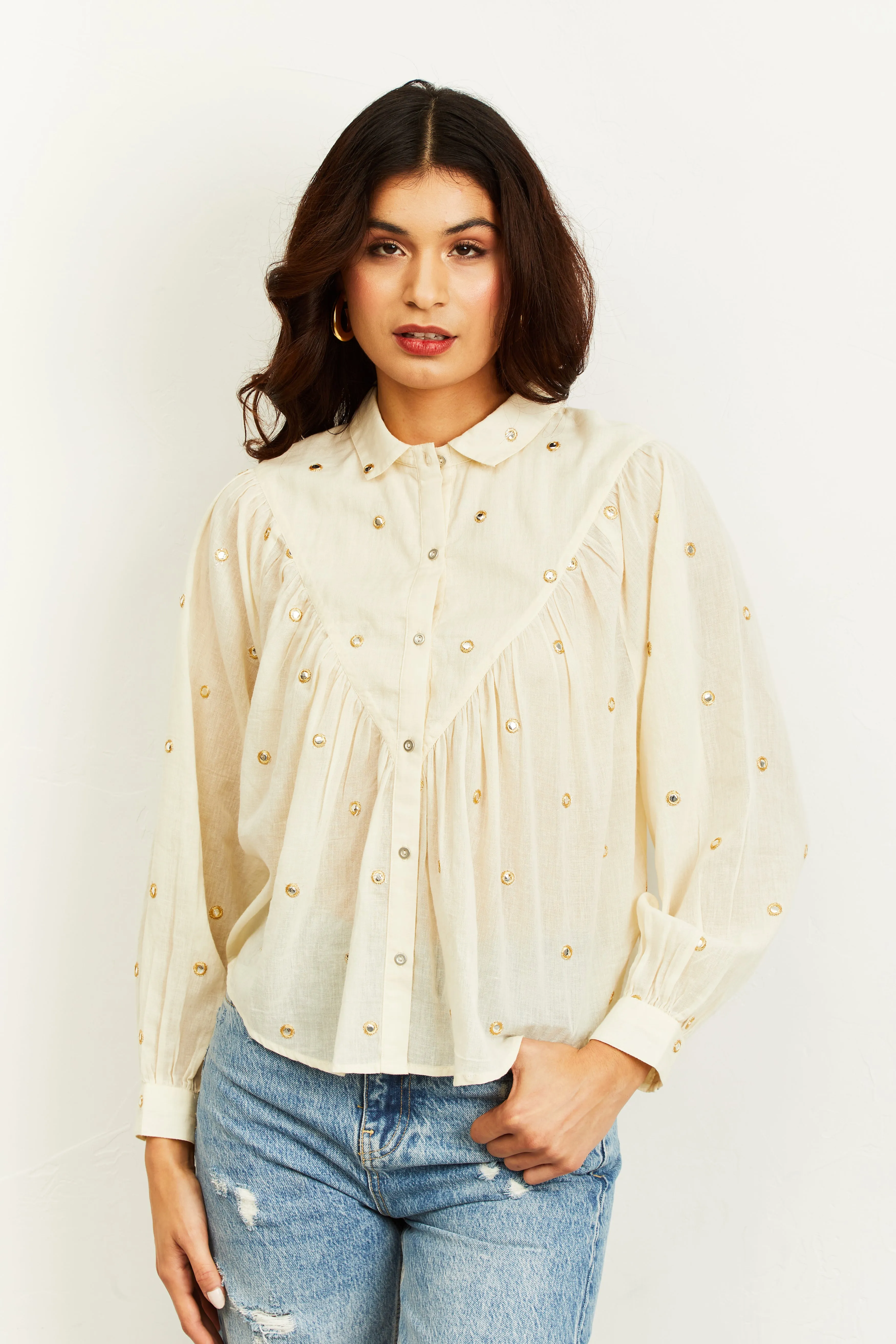 Love the Label Sebali Top in Scopos White