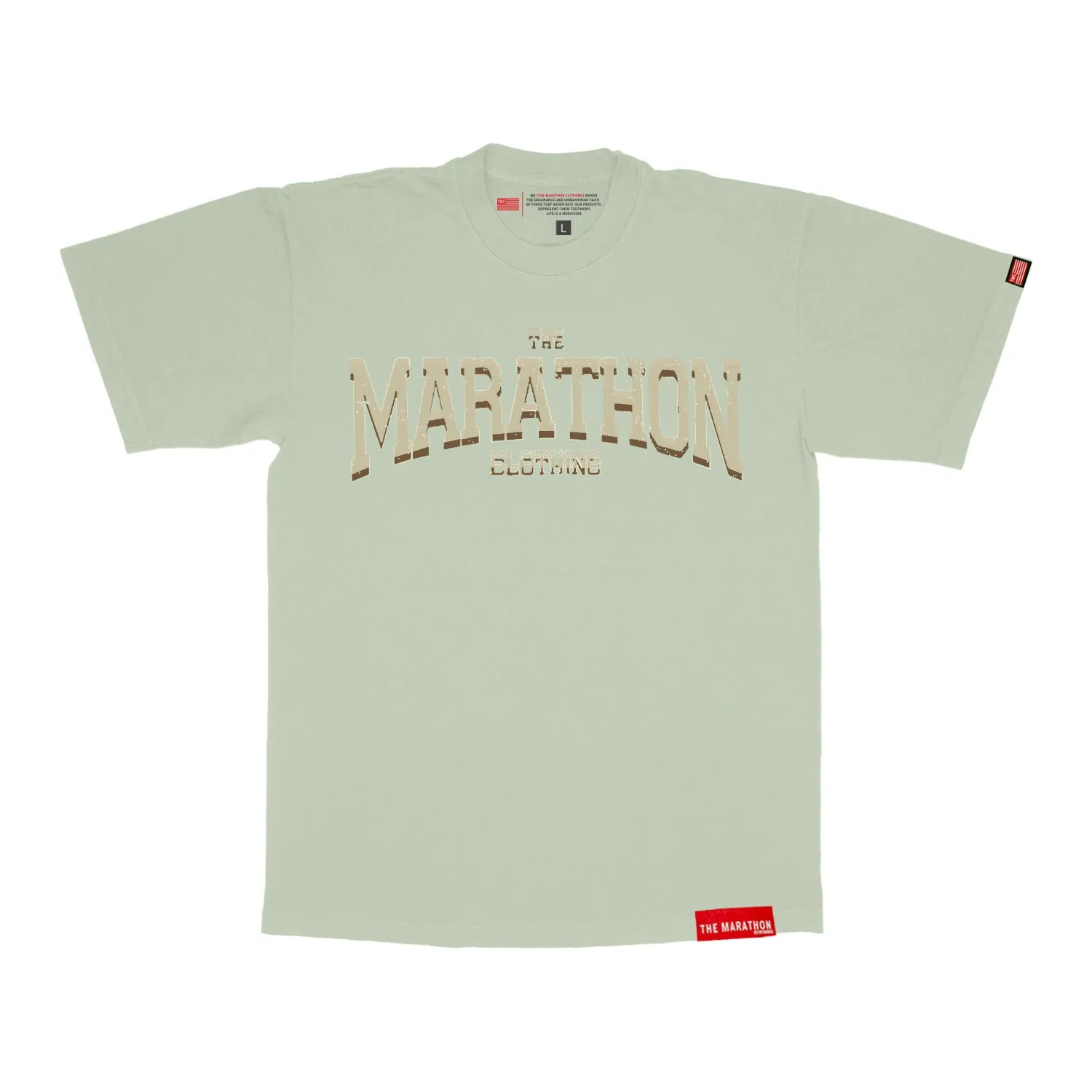 Marathon Clothing Beveled T-Shirt - Green Sage