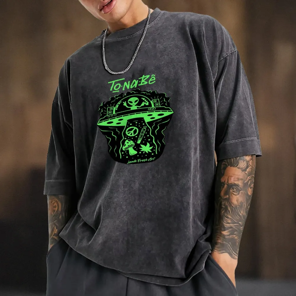 Mens Alien Print Tee