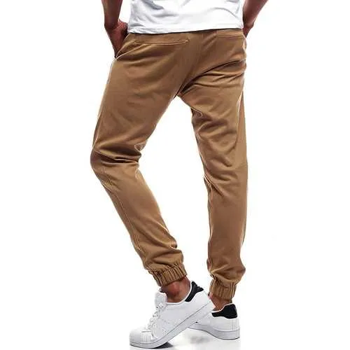 Men's Outdoor Cotton Elastic Waist Casual Jogging Pants