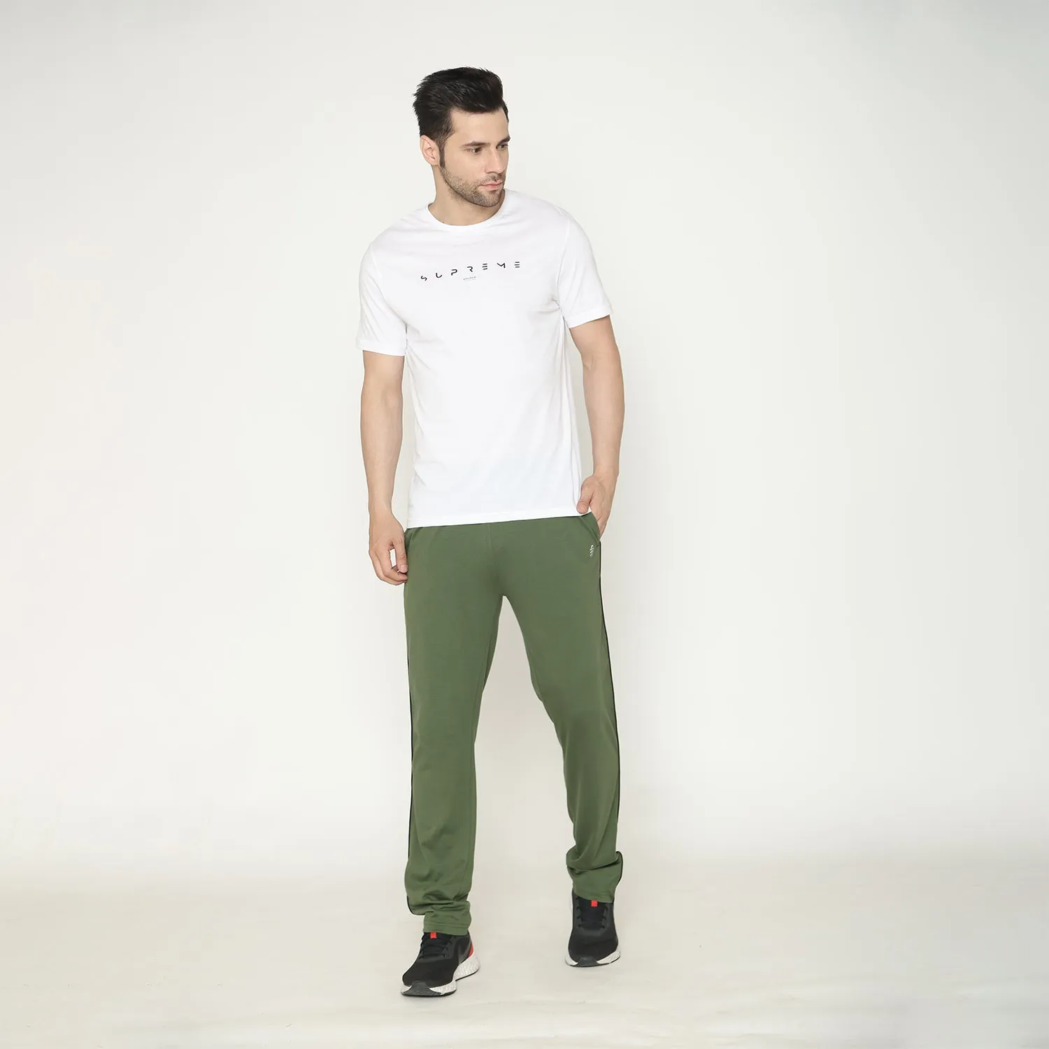 Men's Solid Track Pant - Olive