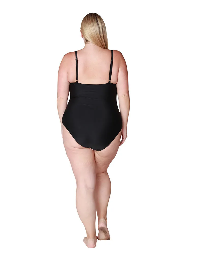 Missy Side shirred one piece tank bathing suit