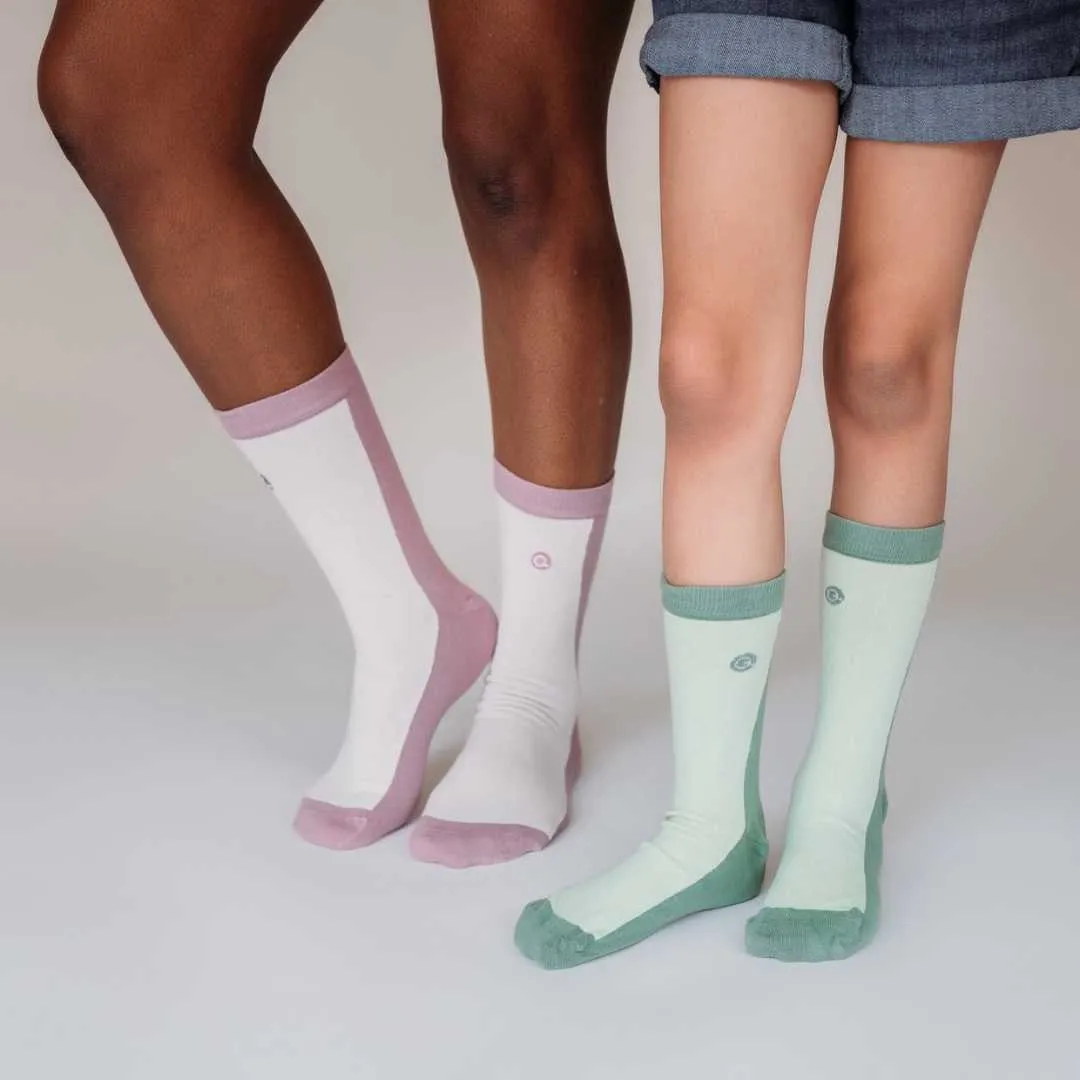 Mixed Patterns Adult Trouser Socks (3-pack) - 98% Organic Cotton