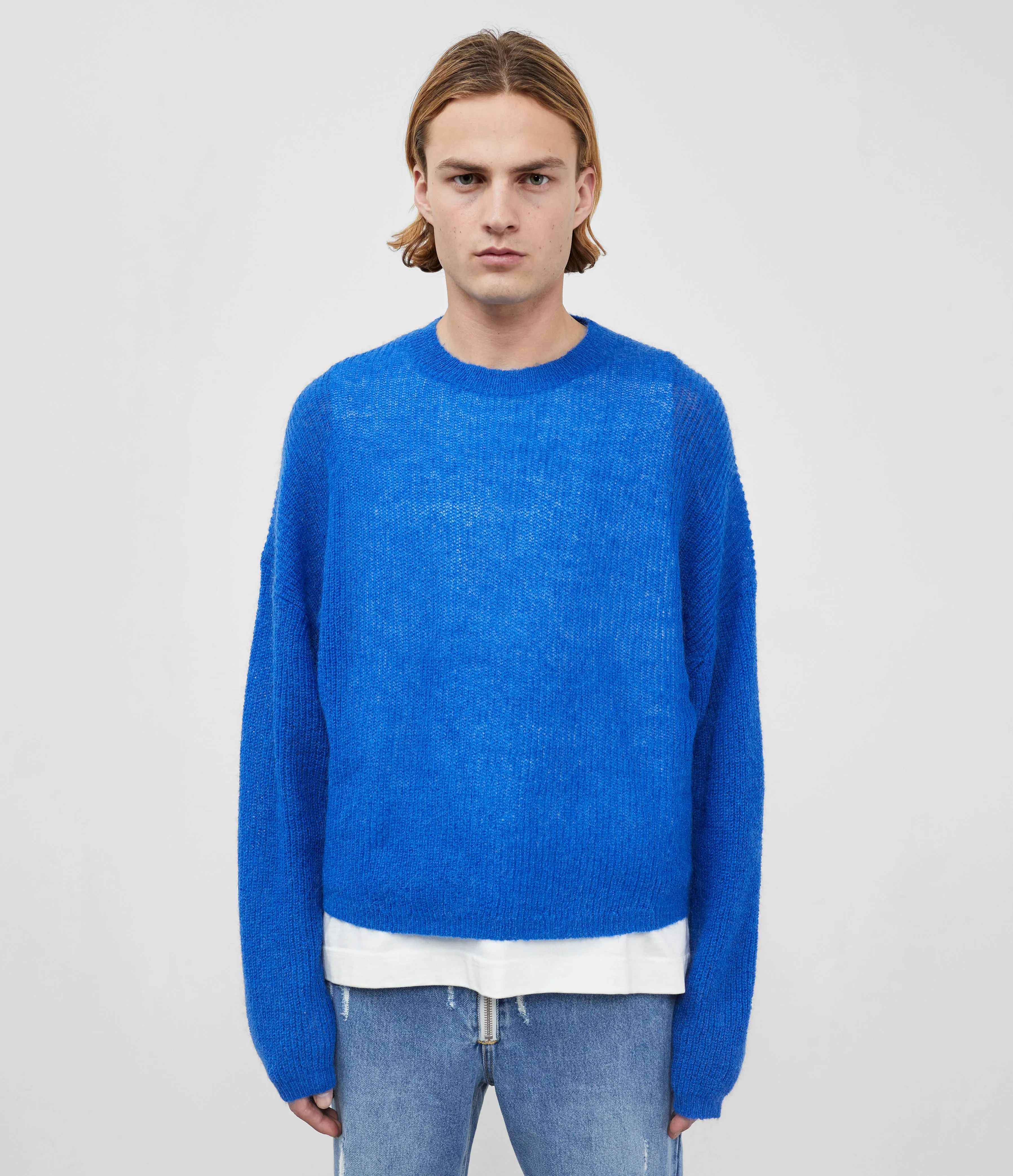 MOHAIR OPEN KNIT SWEATER