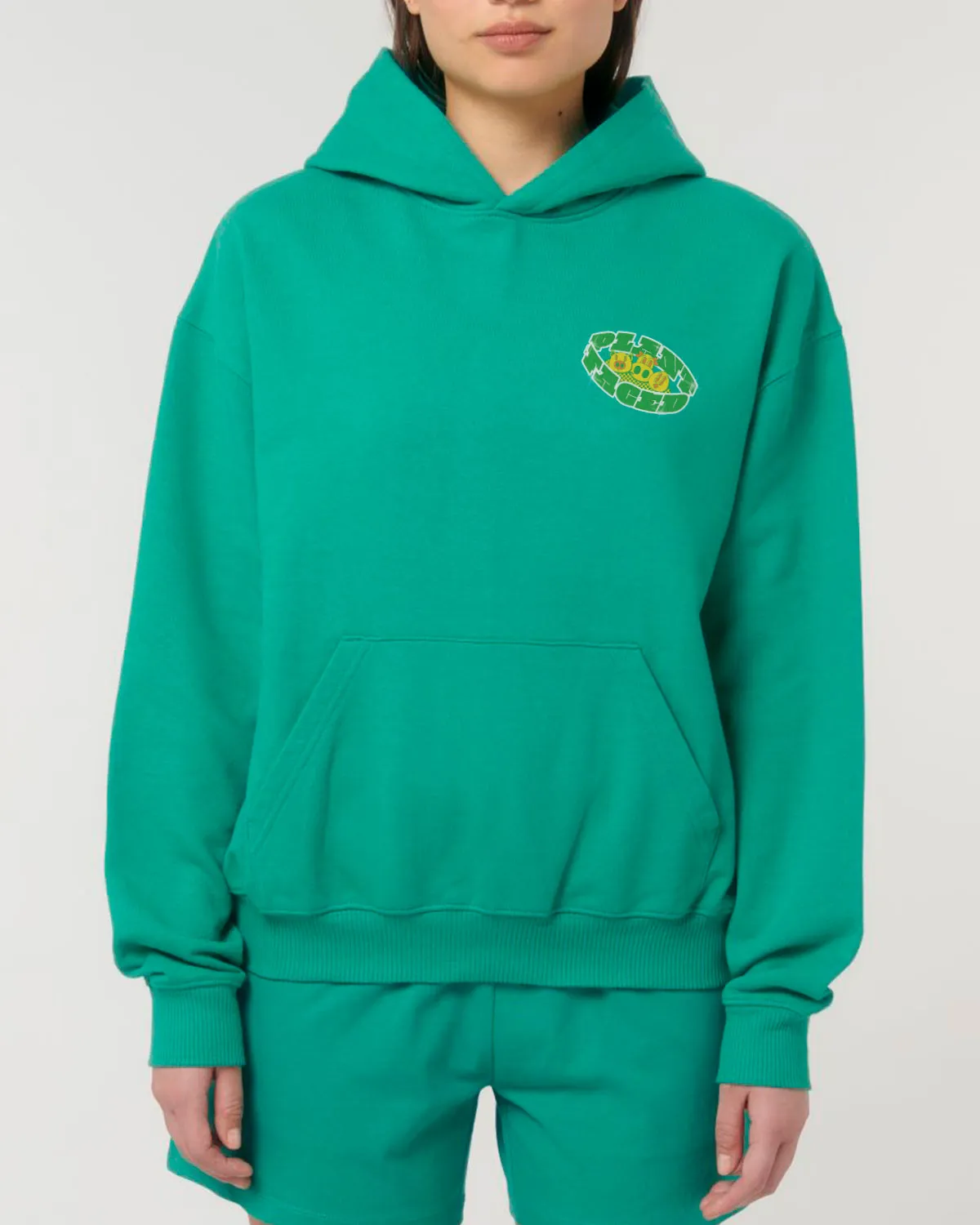 No Animals Consumed Club Deluxe Organic Box Hoodie - Spirulina Smoothie