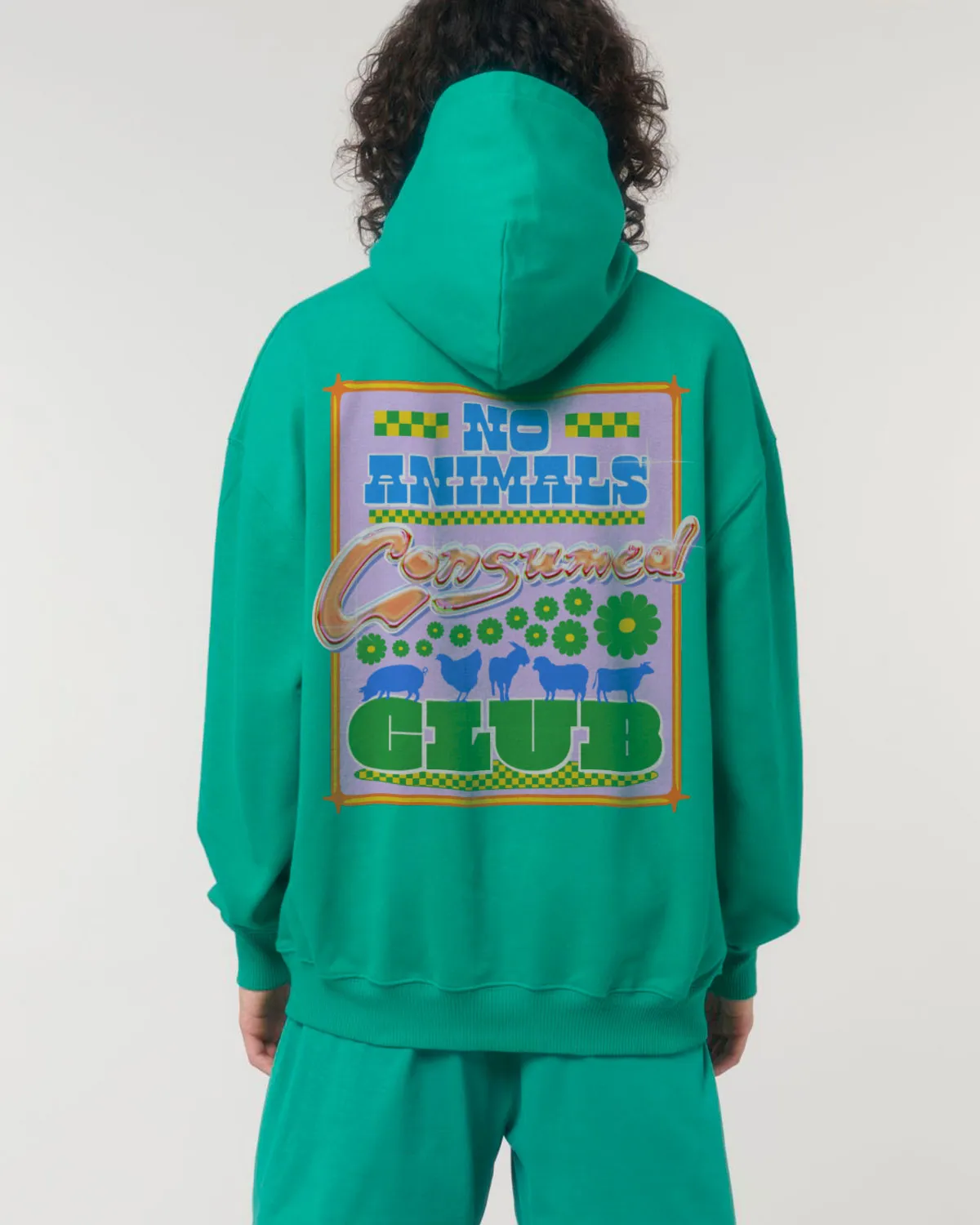 No Animals Consumed Club Deluxe Organic Box Hoodie - Spirulina Smoothie