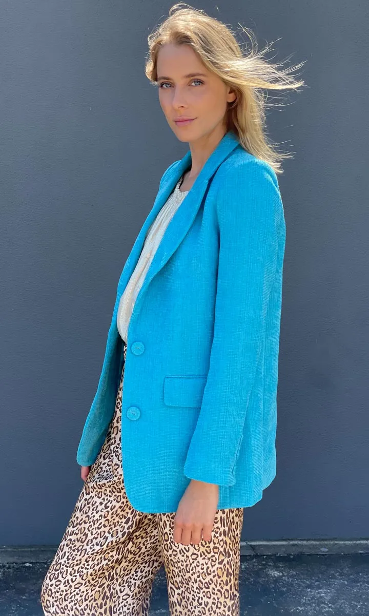 Ocean Blue Turquoise Blazer