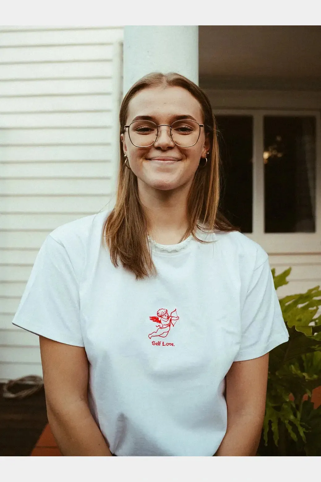 Palmah- self love cupid shirt- white