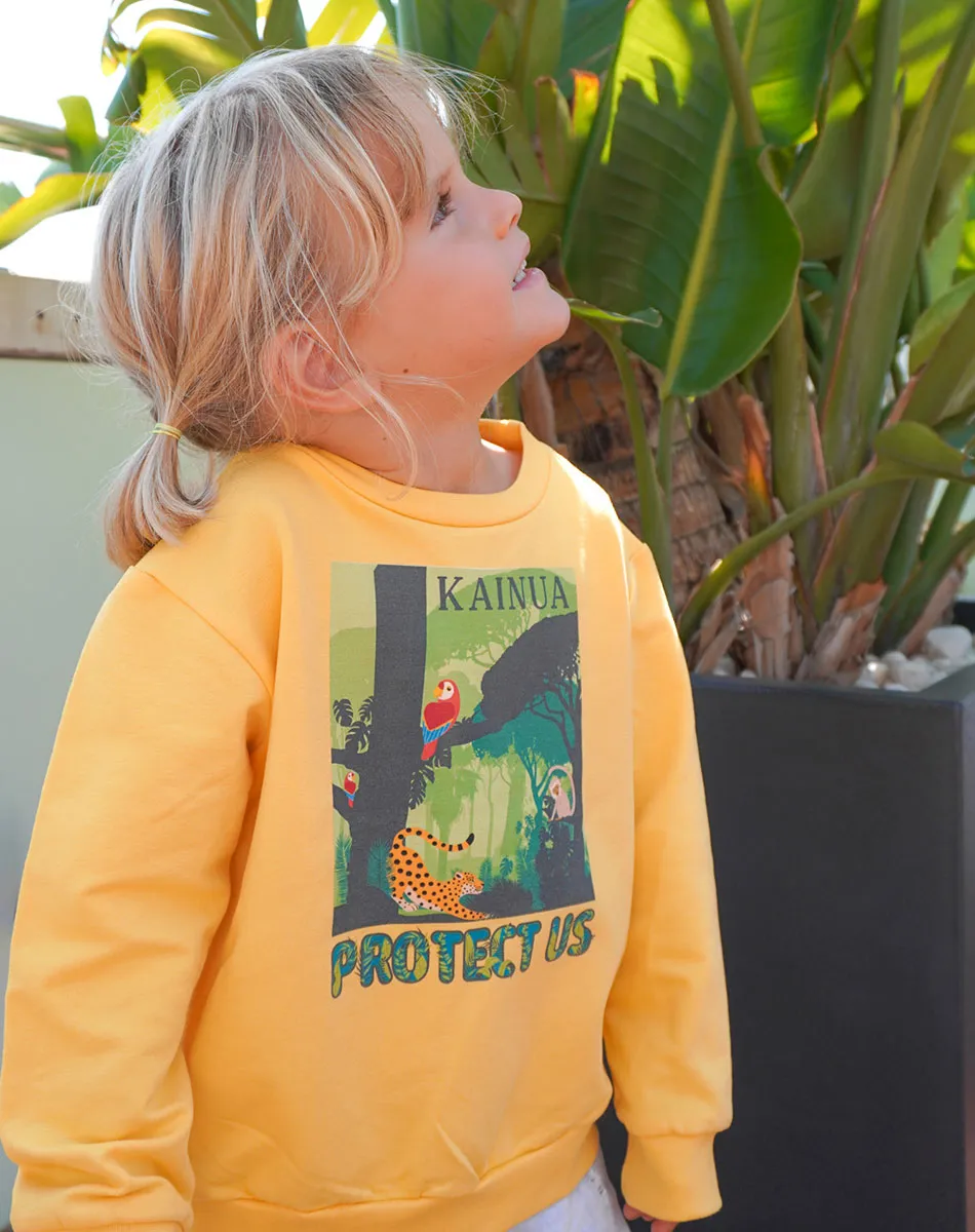 Protect Us Sweatshirt yellow - Kids