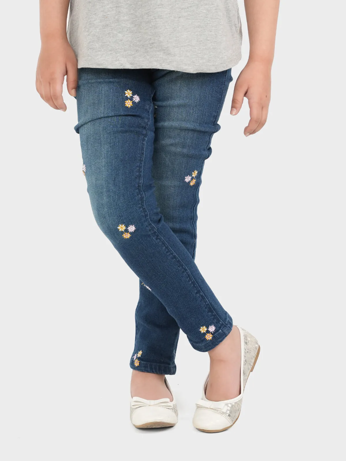 "OMANA" Embriodered Denim Jeans