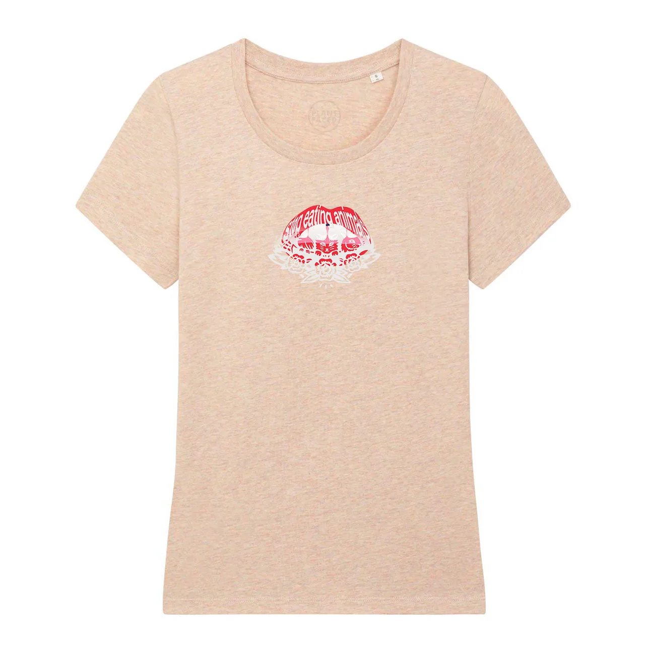 Read My Lips - Femme Tee - Light Pink Heather